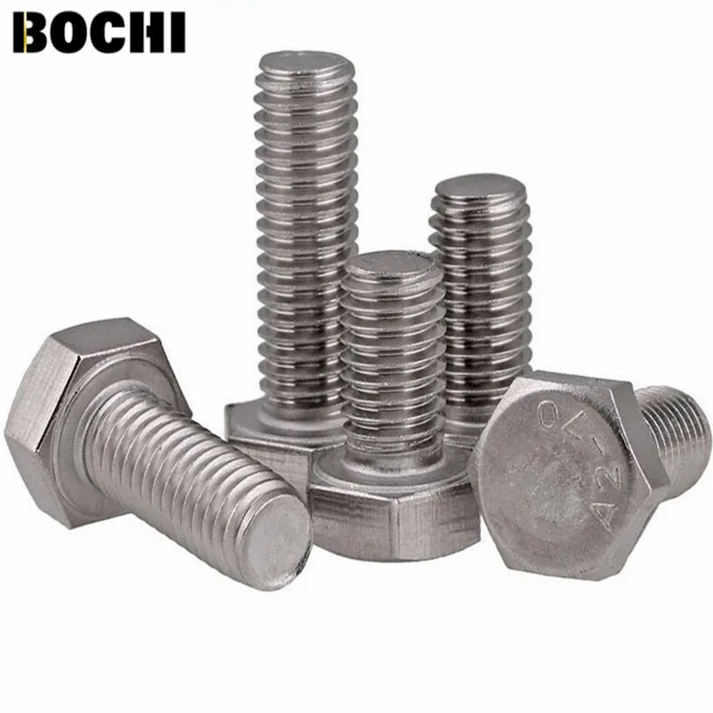 

DIN933 304 stainless steel screws full thread outer hex screw M12*20/25/30-200mm screws External hex screw 304 bolt