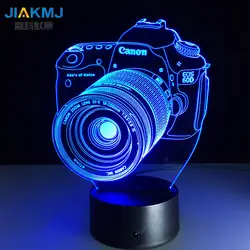 Новые развлечения камера 3D светодиодные цветной сенсорный ночник акриловые visual стереоскопического настольная лампа