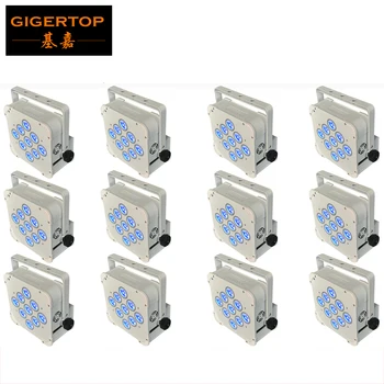 

12XLot TIPTOP Professional DJ Lighting Battery Wireless RGBWA UV 6in1 LED Par Washer 9x18W Led Uplighting Remote Control