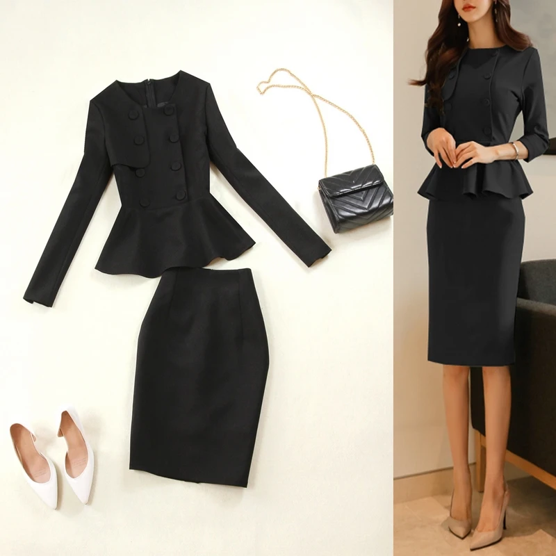 

Black womens pants business suits women skirt suit custom made office lady workwear