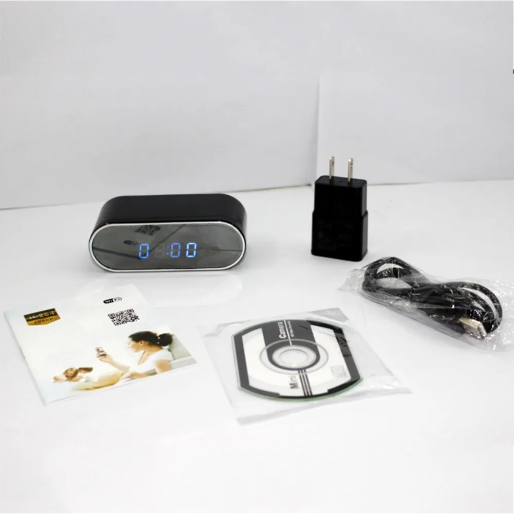 

EDAL Mini Camera 1080P H.264 Table Clock Camera Alarm Setting IR Night Vision Wifi Cam IP Clock Camera Mini DV DVR Camcorder