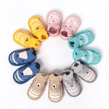 Muqgew для новорожденных хлопковые нескользящие носки детские Носки мультфильм новорожденных для маленьких мальчиков и девочек Нескользящие носки тапочки носки-тапочки сапоги