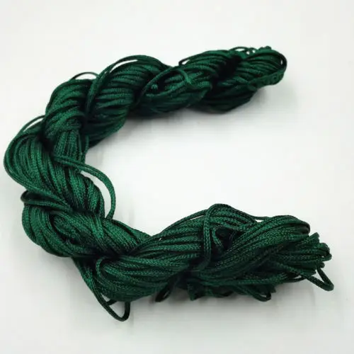 LNRRABC новые ювелирные изделия нить плетеная веревка DIY 29 цветов для китайский узел, браслет ювелирных изделий нейлоновый шнур 1 мм* 26 м - Цвет: Dark green