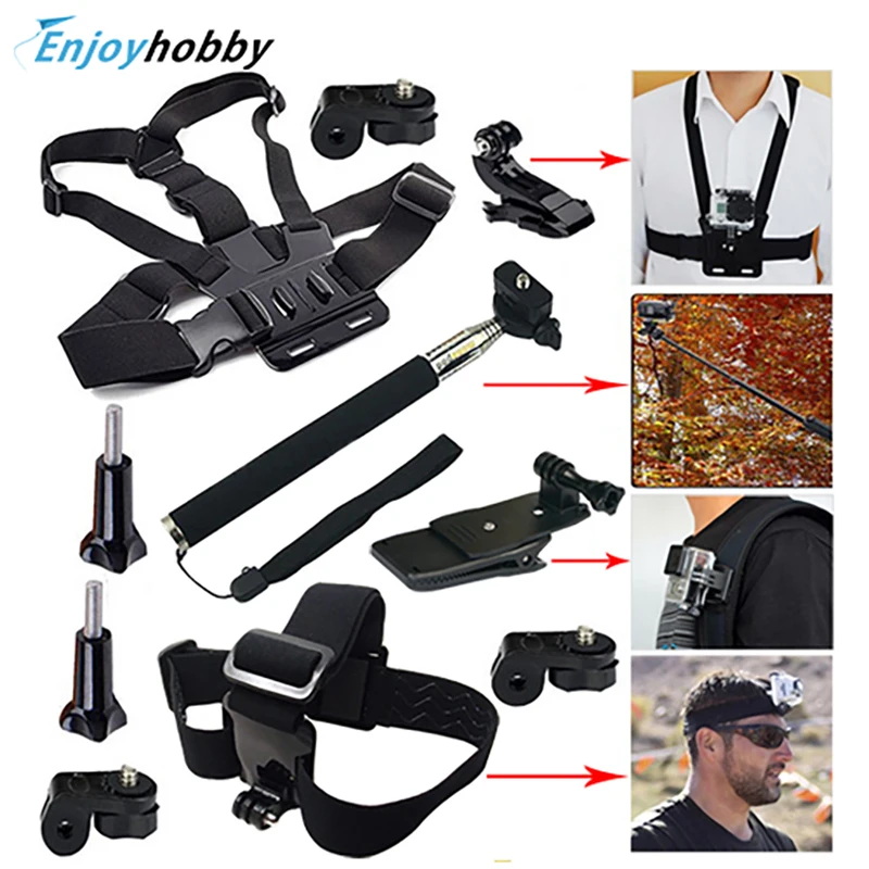 OliYin for Gopro Chest StrapHead Monopod Clip Mount for Sony Action Cam FDR X1000V W 4K HDR