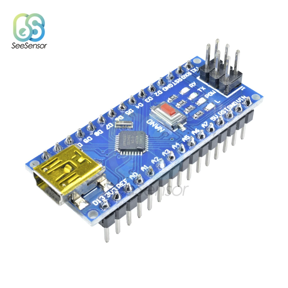 Nano Mini USB с Загрузчиком совместимый Nano 3,0 контроллер Arduino CH340 USB драйвер Nano V3.0 ATMEGA328P+ usb-кабель