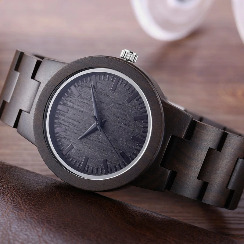 

Fashion Man's Wood Quartz Watch Brand Luxury Wooden Watch Band Analog Display Clock Wristwatch Male relogios masculino For Men