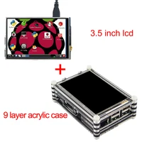 Newest Raspberry Pi 3 Model B Plus 3.5 inch Touchscreen LCD Display + 9 Layers Acrylic Case kit Only for Raspberry Pi 3 Model B+