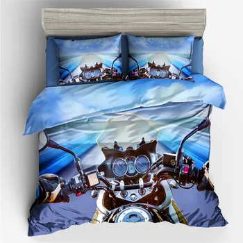 

Fanaijia 3d motorcycle Duvet Cover Set Kids Bedding Set Queen Size Bed Set full size bed set bed in a bag