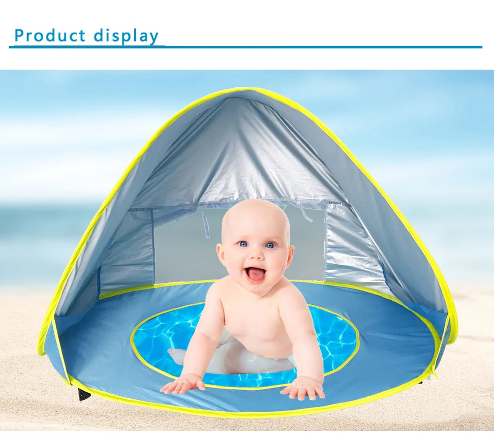 Толстая детская Пляжная палатка с защитой от ультрафиолетовых лучей, с водоотталкивающим навесом для бассейна, детский уличный переносной навес для пляжа