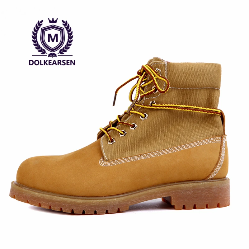 DOLKEARSE Winter Men Boots High Quality Male Genuine Leather Boots Work
