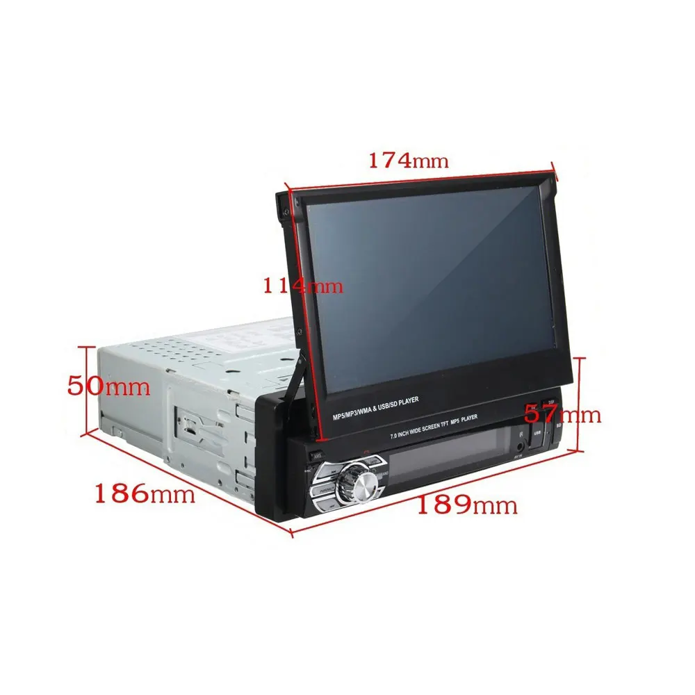 Podofo Автомагнитола 1 din автомагнитола gps Bluetooth стерео 7 "HD сенсорный экран FM USB SD MP5