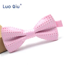 Детская мода формальное хлопок Лук галстук Классическая бабочки в горошек Красочные бабочки Свадебная вечеринка галстук бабочка для питомца Галстуки для смокинга