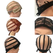 Регулируемый сетки Кепки парик Кепки s для изготовления парики и Инструменты для завивки волос стрейч Регулируемая шапка для парика Лидер продаж Черный купол Кепки для сетка для парика