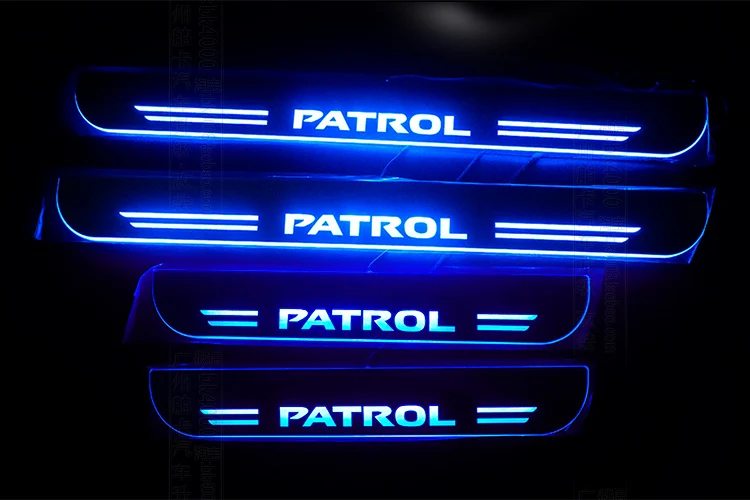 LEHUEZU светодиодный синий автомобиль течет стример порога Накладка для Nissan Patrol Y62 Armada аксессуары