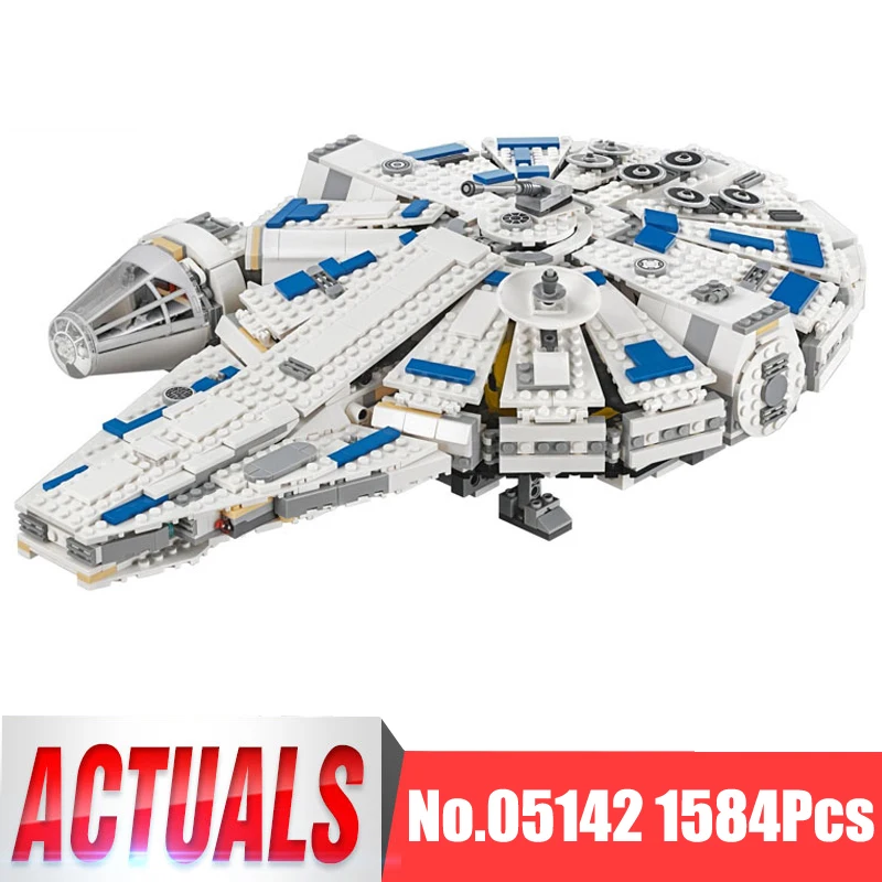 

Lepin Star Wars Figures 05142 1584Pcs Kessel Run Millennium Falcon Model Building Kits Blocks Bricks Toys Compatible With 75212