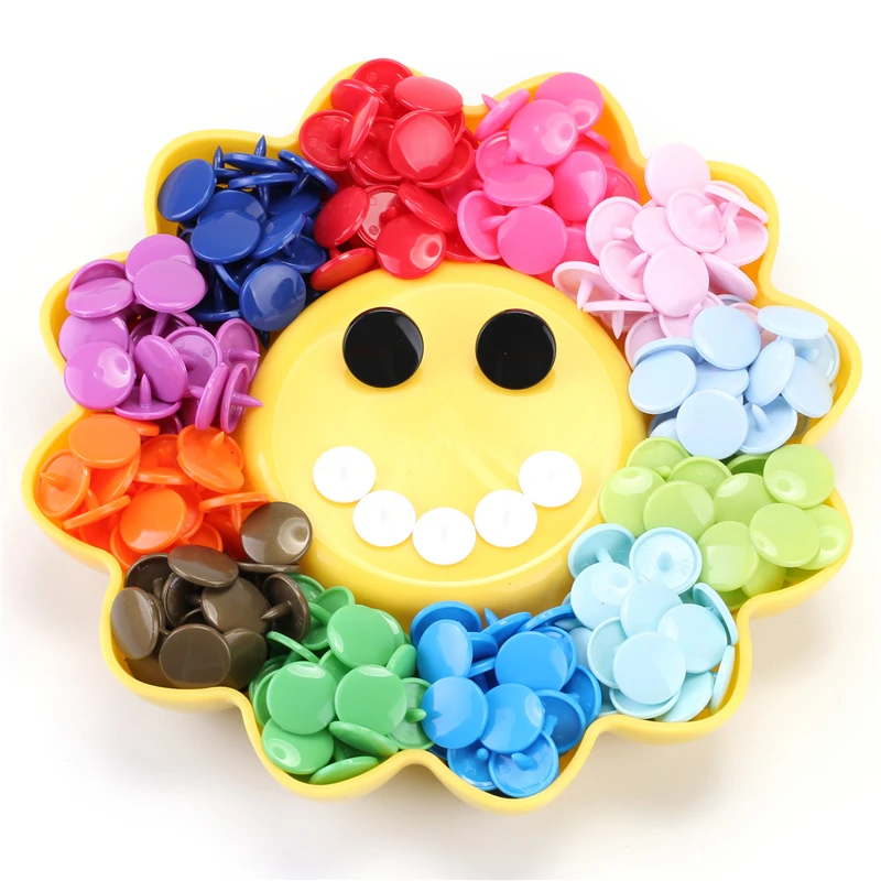 

20 Set Pression KAM Round Plastic Snap Button kids sewing Buttons Fasteners Quilt Cover Sheet For Clothing Accessories T5 12.4mm