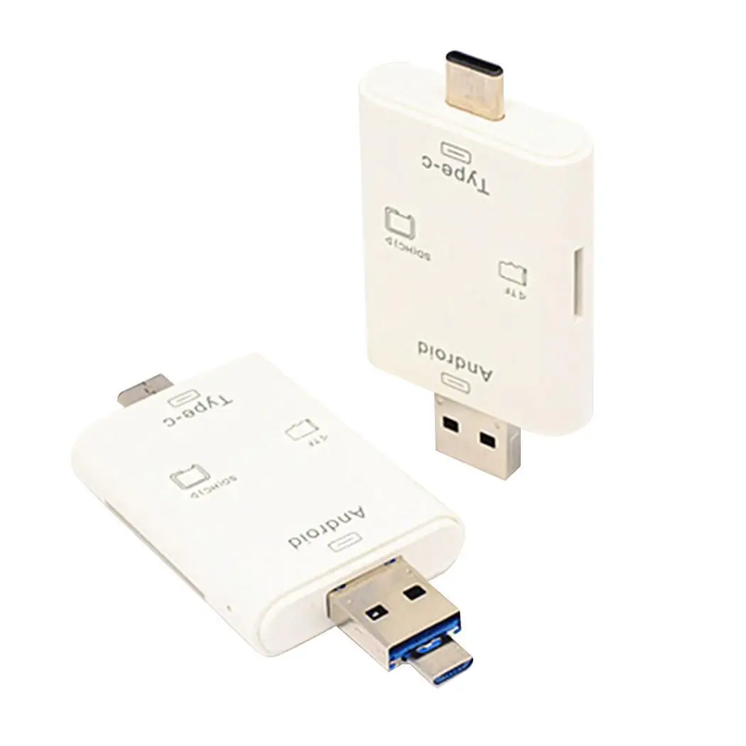 Type-C для SD/TF OTG многофункциональный мобильный телефон Интеллектуальный USB3.1 3 в 1 белый кардридер