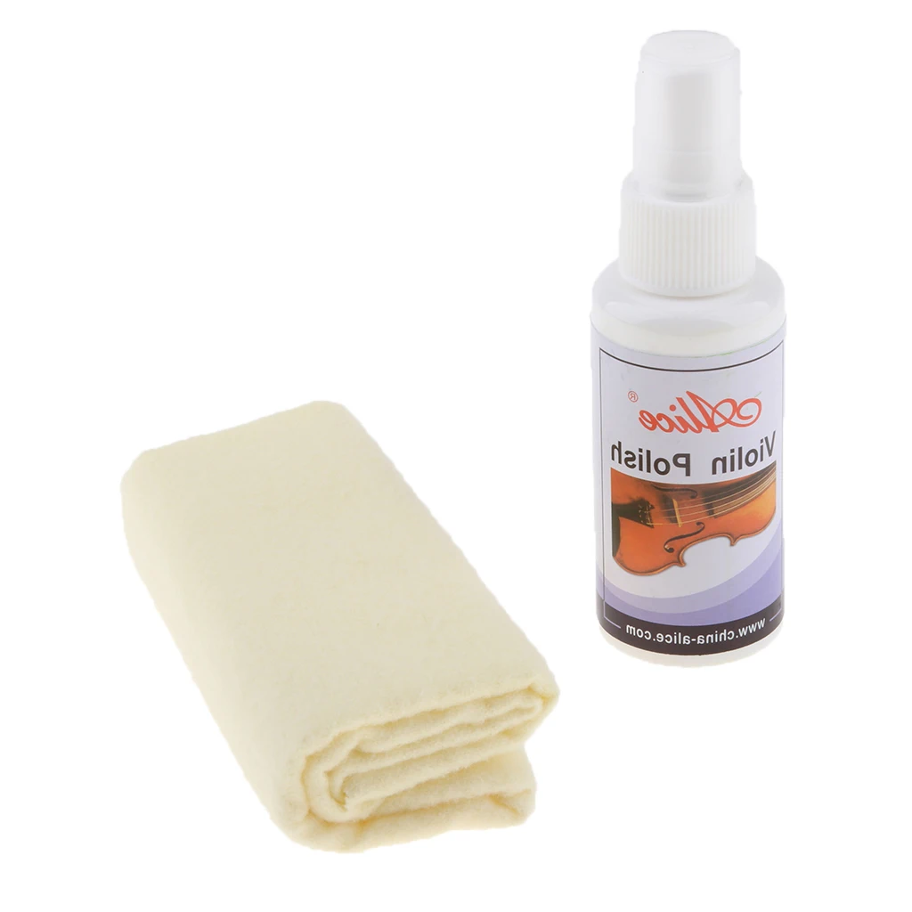 Violin Polish Cleaner Portable 50ml Cleaner,Cleaning Care Set for Violin String Instrument