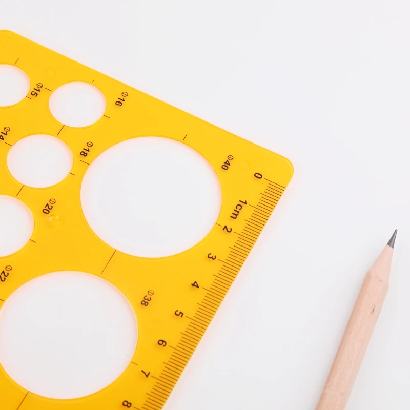 1 шт. K смолы круги, геометрический дизайн шаблонная линейка трафарет для рисования измерительный инструмент для студентов, дизайн