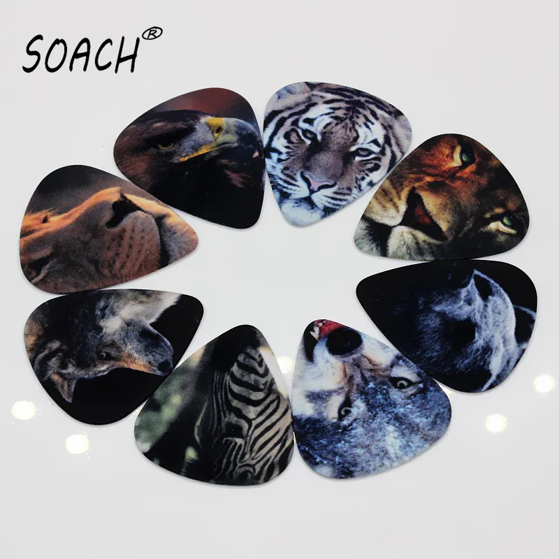 Soach 50 шт. 0.71 мм горячая Распродажа изысканный высокое качество два боковых серьги выбрать DIY дизайн животных выбрать медиаторы