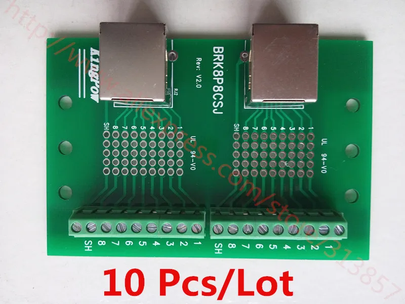 1Pcs sample gilded head RJ45 network port switch terminals BRK8P8CSJ For communications network