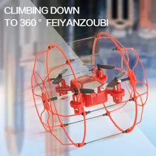 Радиоуправляемый летающий шар FY802 Радиоуправляемый Дрон вертолет 3 в 1 игрушка 4CH 6 осевой гироскоп пульт дистанционного управления Квадрокоптер настенный альпинистский Дрон RTF vs U816A