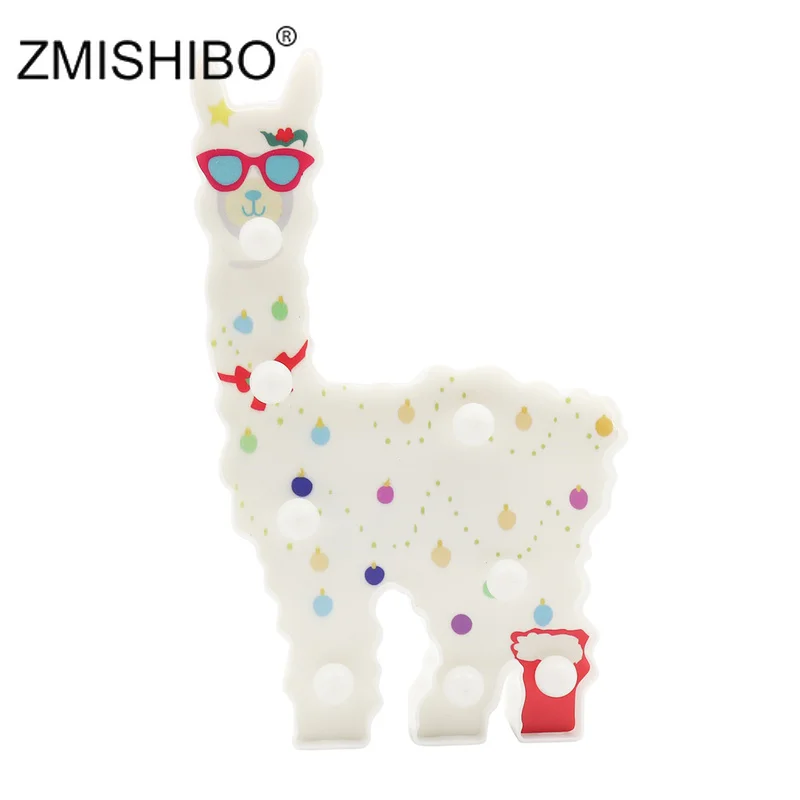 

ZMISHIBO 3D LED Animal Night Lights 1.5W Alpaca Novelty Table Lamp Home Bedroom Atmosphere For Kids Bedside Toy Decoration Lamp
