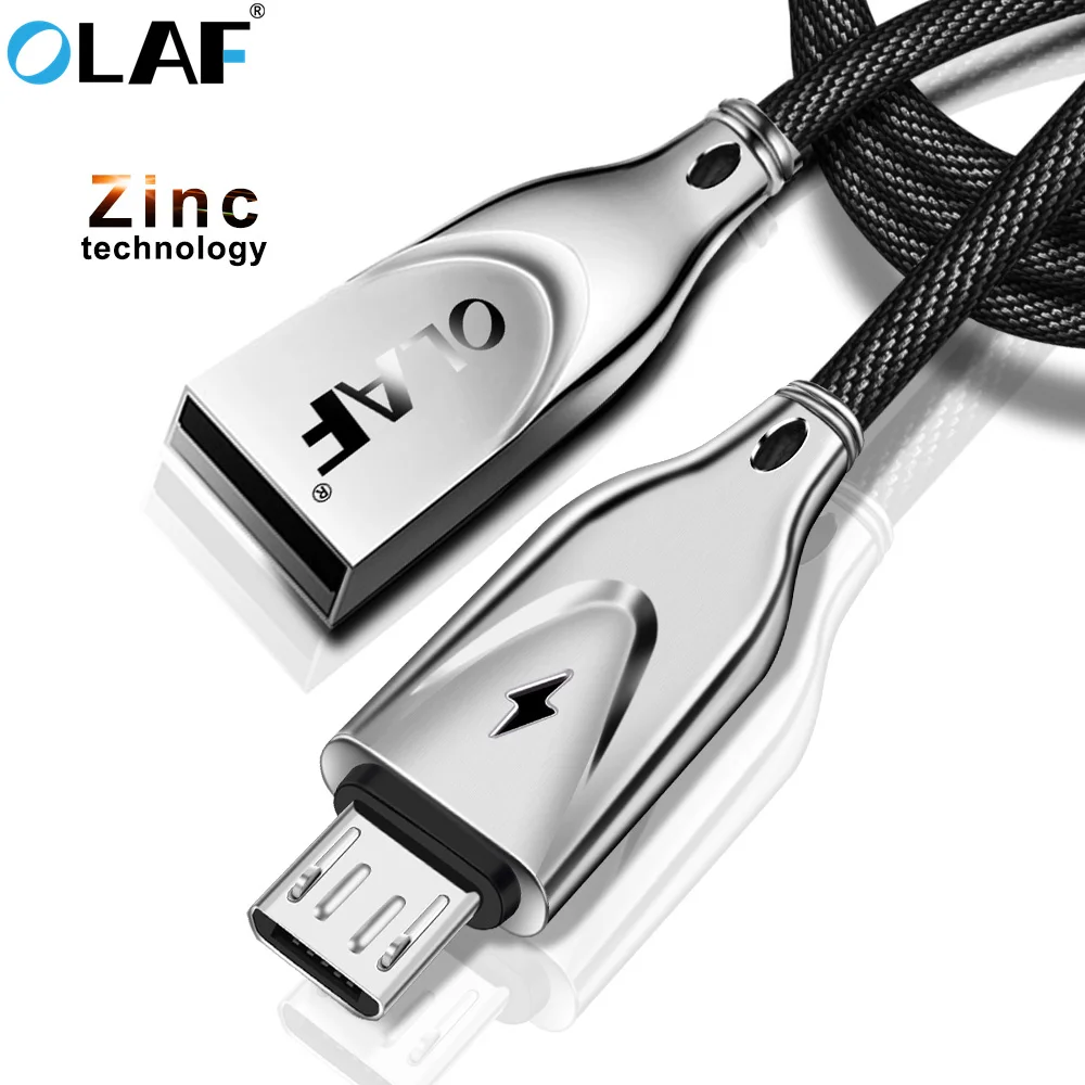 أولاف 1 2 M المصغّر USB كابل 2A سريع شاحن USB كابل بيانات الهاتف المحمول كابل شحن سامسونج Xiaomi هواوي سوني اللوحي كابل