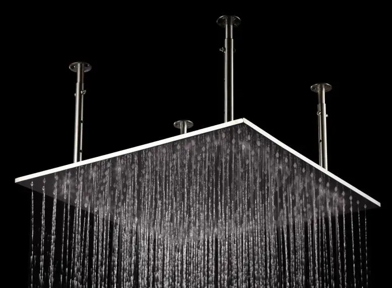 激安 送料無料20インチ浴室sus 304ニッケル起毛500*500ミリメートル降雨シャワーヘッド付きステンレス鋼雨th100