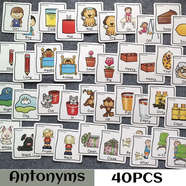 80pcs set rich vocabulary synonyms antonyms english learning card