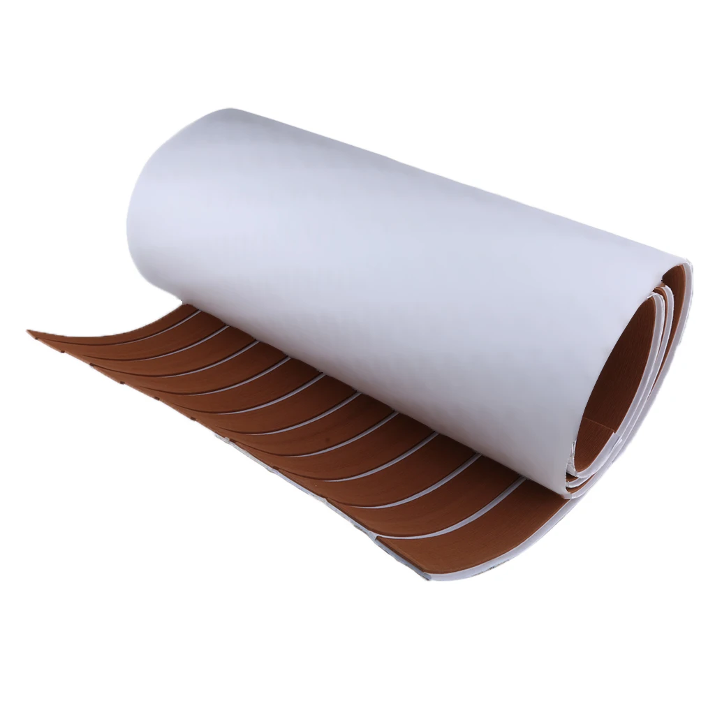 Self Adhesive 2400x600x6mmTeak Decking EVA Foam Marine Flooring Faux Boat Boat Decking Sheet Accessories Marine Brown Black