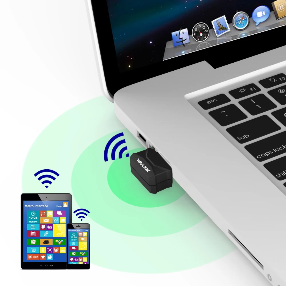 Wavlink мини беспроводной Wifi адаптер Wi-Fi USB адаптер IEEE 802.11b/g/n 150 Мбит/с USB Сетевая Lan Карта WEP WPA WPA2 черный для PC Mac