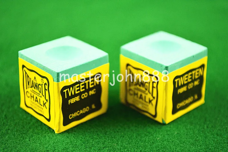 8 blocks pcs of genuine green triangle snooker or pool tip chalk by tweetens usa 