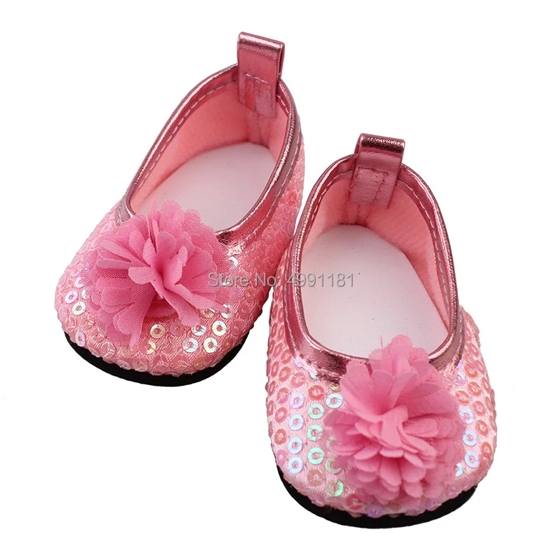 Кукла Talk Розовый 18 дюймов Американский цветок с блестками кукла обувь мода прекрасный Блестки цветок мини девушка игрушка обувь для куклы