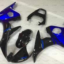 YZF600 R6 2003-2005 набор для всего тела YZF600 R6 03 04 Abs обтекатель YZF R6 03 05 сине-черный, сверкающий Наборы