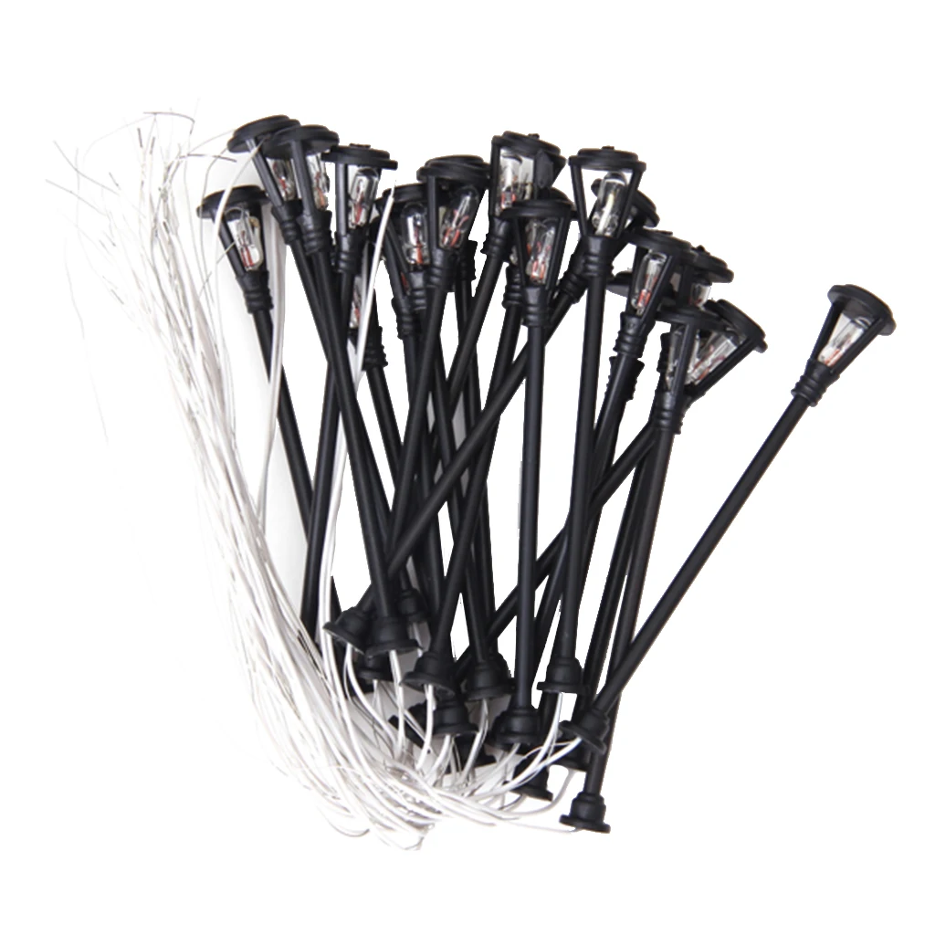 Single Head Garden Lamppost Lamp 20pcs 1/100 Model Layout