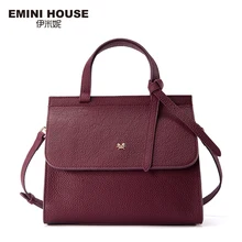 EMINI HOUSE Bow Tie Handbag Genuine Leather Flap Bag Women Messenger Bags Luxury Handbags Women Bags Designer Shoulder Bag