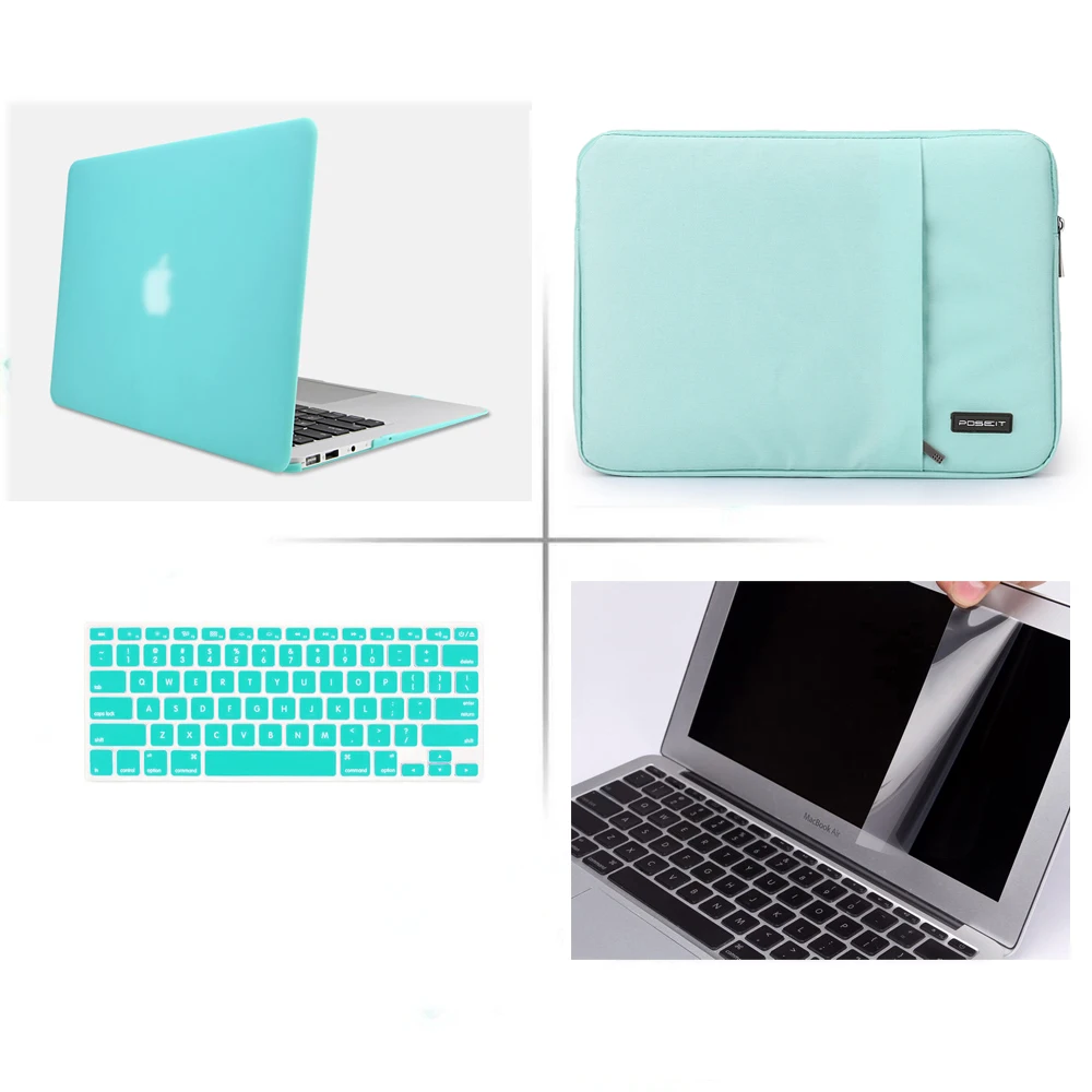 Матовый Жесткий Чехол для ноутбука POSEIT 4 в 1 чехол клавиатуры ЖК экран Apple Macbook Pro 13