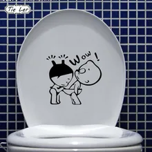 Забавный декор для ванной комнаты, креативное украшение для дома, стикер для туалета, для детской комнаты, 3D стикер на стену, настенные наклейки в туалет