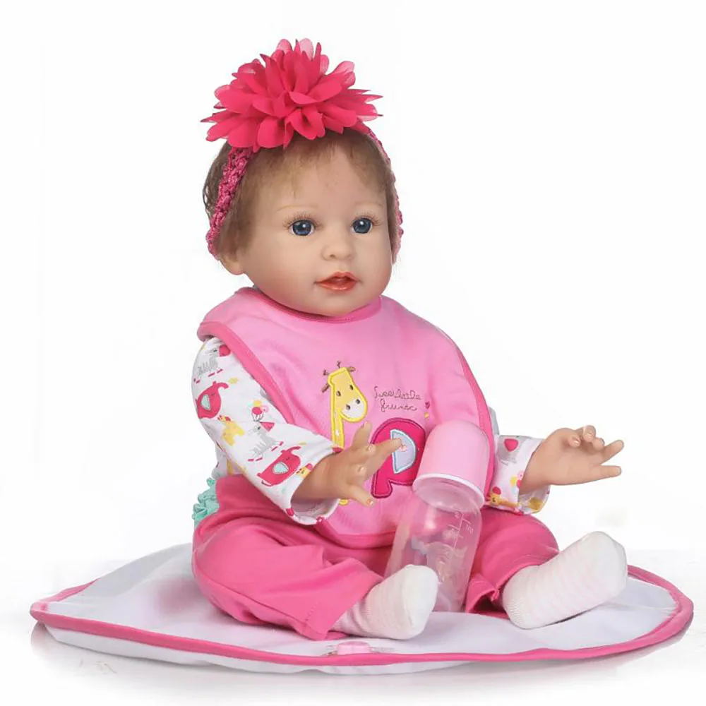 

55cm 22" Soft Silicone Vinyl Dolls Reborn Babies Dolls Brinquedos Dolls For Girls Realistic Doll Reborn Kids Christmas Gift