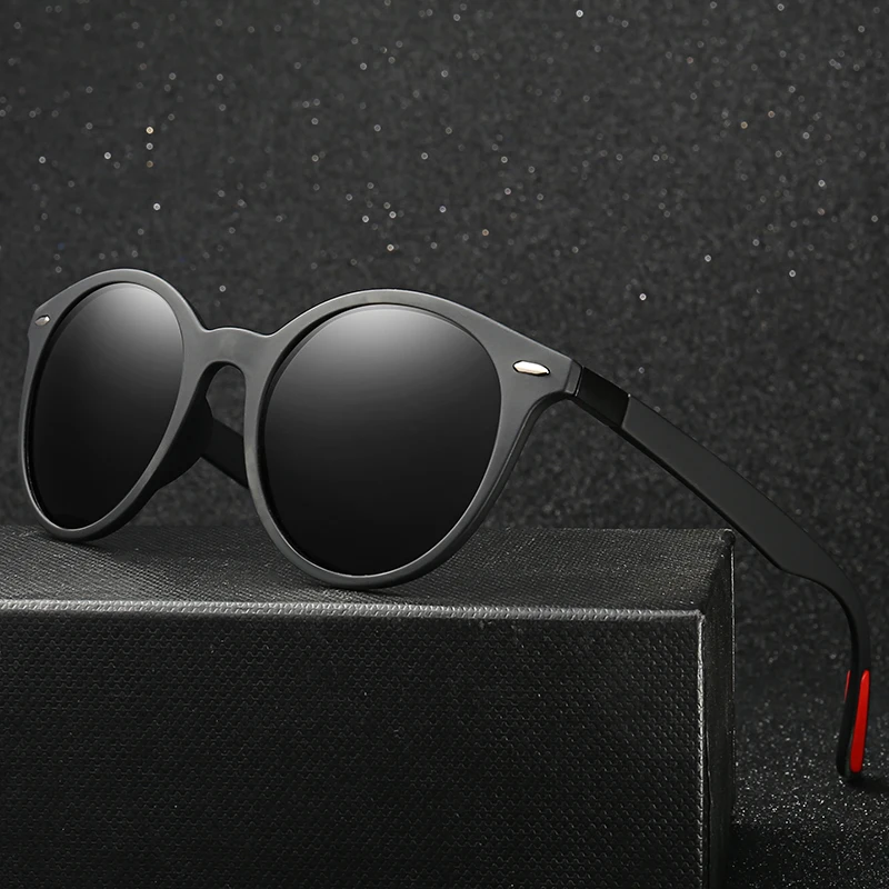 

2019Fashion Glasses BRAND DESIGN Glasses Polarized Women Sunglasses Men UV400All weather Round Heart Frame Retro Glasses Unisex