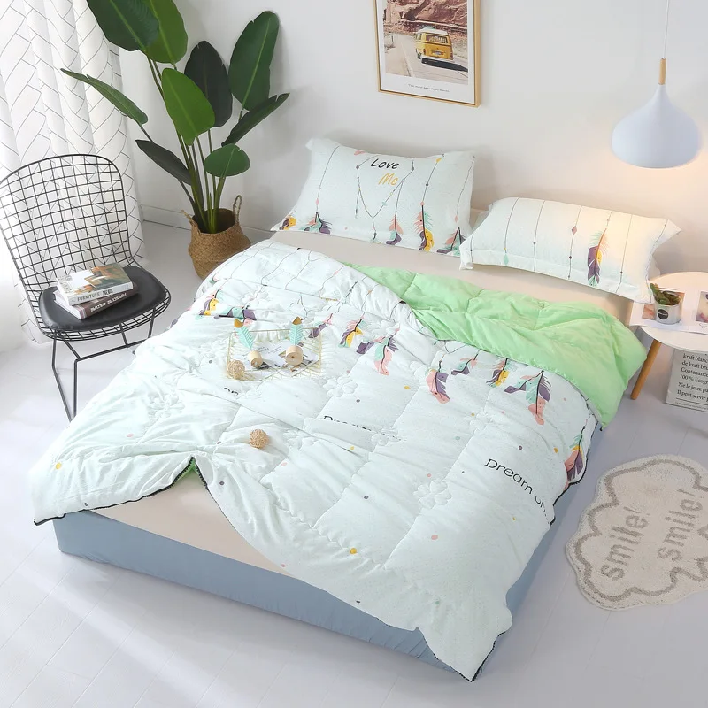

Klonca high quality washed cotton bedspread summer quilt 2 size air conditioner quilt home textile cotton bedding 2019