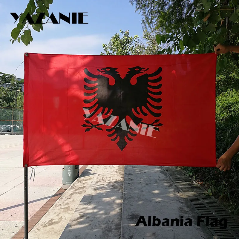 Флаг язани 90x150 см Албании 3 фута x 5 футов полиэстер флаг на заказ для чемпионата