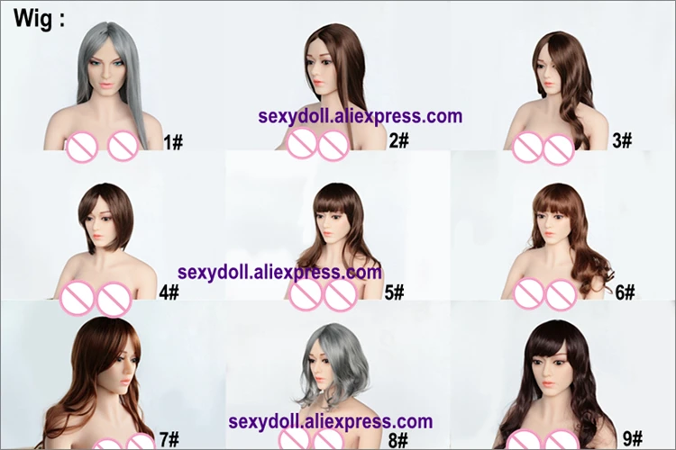 silicone sex doll wig