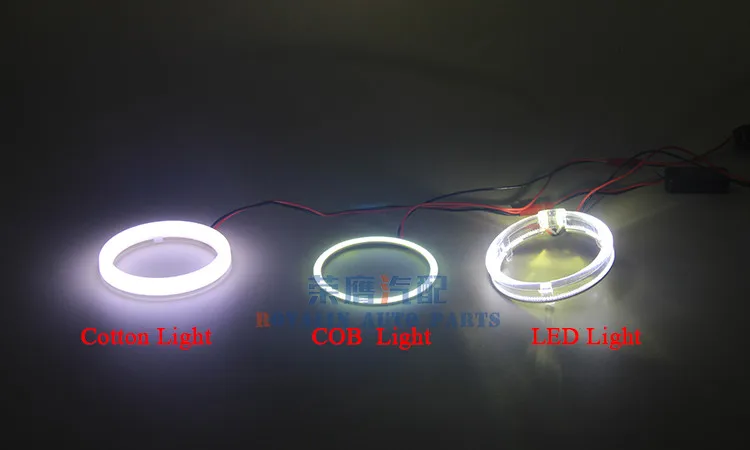 ROYALIN автомобиль белый хлопок SMD СВЕТОДИОДНЫЙ ангельские глазки 80 9" Круглый Halo Кольцо 12 В DRL для проектора фары ксеноновые линзы авто лампа модернизации