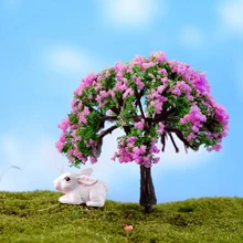 Мини-Дерево растения миниатюрная фея DIY Дом Кукольный домик Сад Микро бонсай Декор
