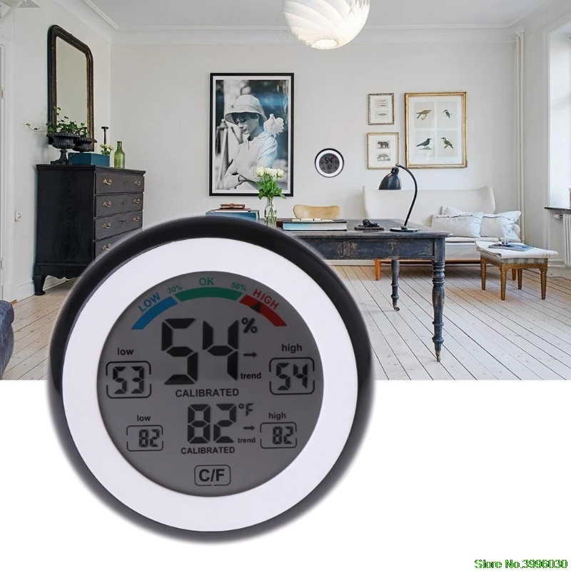 Цифровой Крытый термометр гигрометр сенсорный датчик температуры и влажности монитор