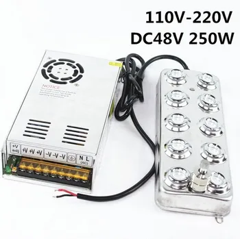 

110V-220V 10 Head Ultrasonic Mist Maker Fogger Humidifier Greenhouse Aeromist Hydroponics with transformer