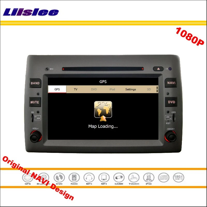 Sale Liislee For Fiat Stilo 2002~2010 Car Stereo Radio CD DVD Player GPS Navi Navigation 1080P HD Screen System Original NAVI Design 1