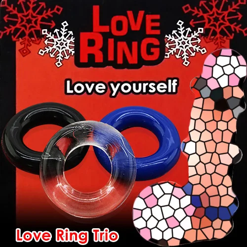 Buy 3pc/pack three Colors as a set TPR Ring for penis